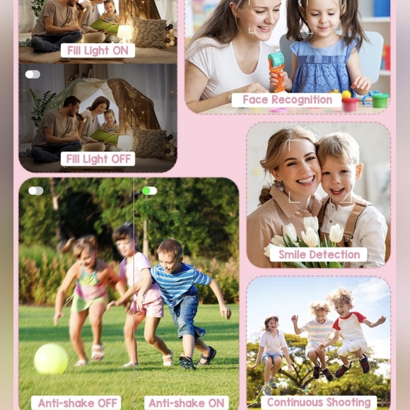 NIB Digital Camera, FHD 1080P Kids Camera w 32GB SD Card 44MP Point+Shoot Cam - Picture 10 of 10